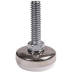  Futaba Non-Swivel Leg Leveler/Glide, 3 Inch Length, 3/8-60 Thread, NIckel 