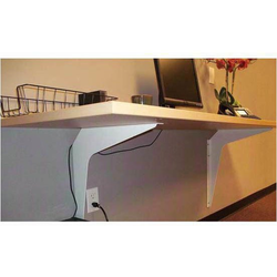  Heavy Duty Workstation-Countertop Bracket, Reversible L/R, 18 Inch D x 12 Inch H, Load Capacity 1000 Pound Per Pair, White