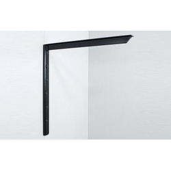 Heavy Duty Surface or Concealed Mounting Brackets for Floating Shelves, 24 Inch D x 24 Inch H, Load Capacity 1360 lbs, Black