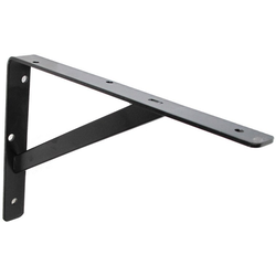  Heavy-Duty Shelf Bracket, 11-13/16 Inch D x 8-1/4 Inch H, 661 Pound Load Rating, Black