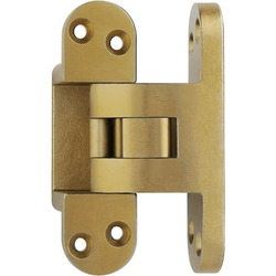 #518 Wrap-Around Invisible Hinge, Satin Brass