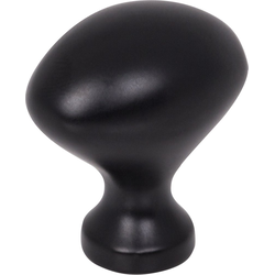 1-1/8 Inch Length Merryville Oval Cabinet Knob, Matte Black