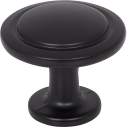 1-1/4 Inch Diameter Gatsby Cabinet Knob, Matte Black