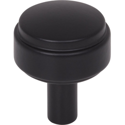 1-1/8 Inch Diameter Hayworth Cabinet Knob, Matte Black
