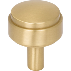 1-1/8 Inch Diameter Hayworth Cabinet Knob, Brushed Gold
