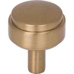 1-1/8 Inch Diameter Hayworth Cabinet Knob, Satin Bronze