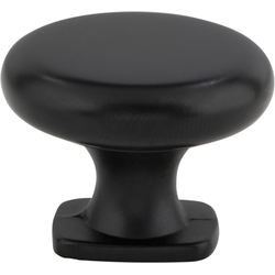 1-3/8 Inch Diameter Belcastel 1 Cabinet Knob, Matte Black