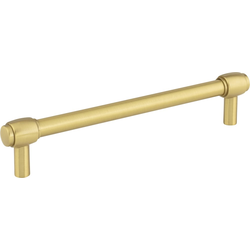 6-5/16 Inch (160 mm) Center to Center Hayworth Cabinet Pull, Brushed Gold
