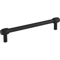 6-5/16 Inch (160 mm) Center to Center Hayworth Cabinet Pull, Matte Black
