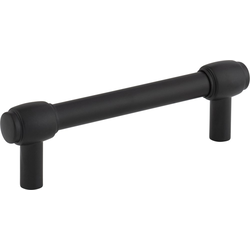 3-3/4 Inch (96 mm) Center to Center Hayworth Cabinet Pull, Matte Black