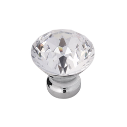 26% OFF Gemstone Knob 1-1/4 inch Diameter Clear Glass and Chrome