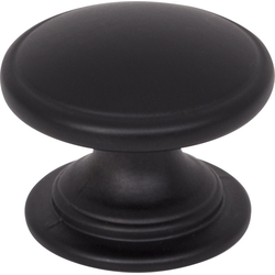 1-1/4 Inch Diameter Durham Cabinet Knob, Matte Black