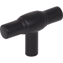 2 Inch Length Hayworth T-Shaped Cabinet Knob, Matte Black