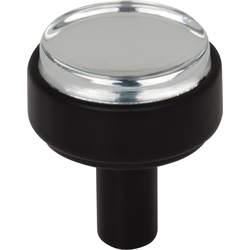 1-1/8 Inch Diameter Carmen Cabinet Knob, Matte Black