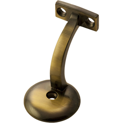 One Piece Handrail Bracket, Antique Brass