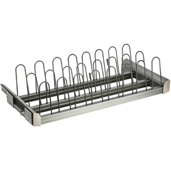TAG ENGAGE 24 Inch Width Pull-Out Shoe Rack, Slate