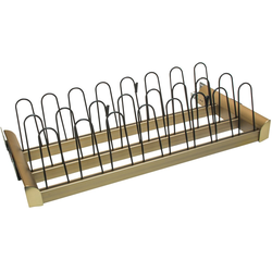 TAG ENGAGE 36 Inch Width Pull-Out Shoe Rack, Matt Gold