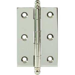 2-1/2 x 1-3/4 Inch Five Knuckle Mortised Butt HInge, Polished Nickel