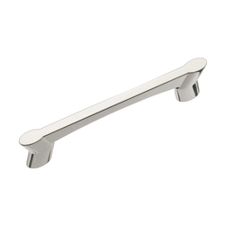Wisteria 3-3/4 Inch Center to Center Bright Nickel Cabinet Pull