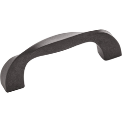 Twist 3 Inch Center to Center Cabinet Pull, Black Iron (10 Pack)