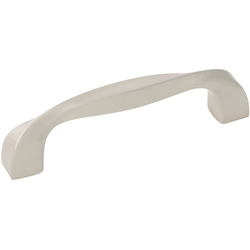 Twist 3-3/4 Inch (96mm) Center to Center Cabinet Pull, Satin Nickel (10 Pack)