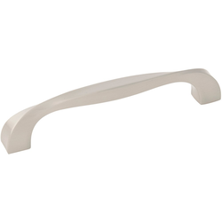 Twist 5-1/16 Inch (128mm) Center to Center Cabinet Pull, Satin Nickel (10 Pack)