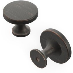 Forge 1-3/8 Inch Diameter Cabinet Knob, Bronze (10 Pack)