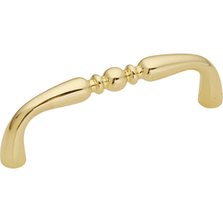 Conquest 3 Inch Center to Center Cabinet Pull, Brass (10 Pack)