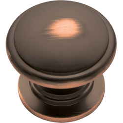 Williamsburg 1-1/4 Inch Diameter Cabinet Knob, Oil Rubbed Bronze Highlighted (10 Pack)