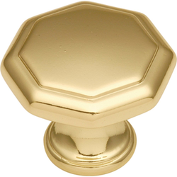 Conquest 1-1/8 Inch Diameter Cabinet Knob, Brass (25 Pack)