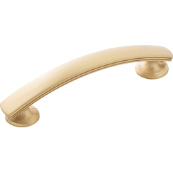 American Diner 3-3/4 Inch (96mm) Center to Center Cabinet Pull, Brushed Golden Brass