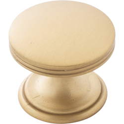 American Diner 1-3/8 Inch Diameter Cabinet Knob, Brushed Golden Brass