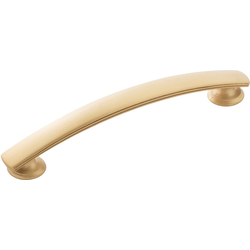 American Diner 5-1/16 Inch (128mm) Center to Center Cabinet Pull, Brushed Golden Brass