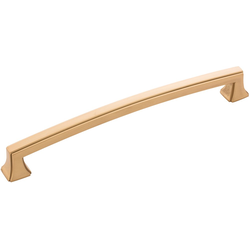 Bridges 7-9/16 Inch (192mm) Center to Center Cabinet Pull, Brushed Golden Brass