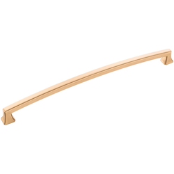 Bridges 12 Inch Center to Center Cabinet Pull, Brushed Golden Brass