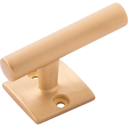 Hooks 7/8 Inch Center to Center Hook- Brushed Golden Brass