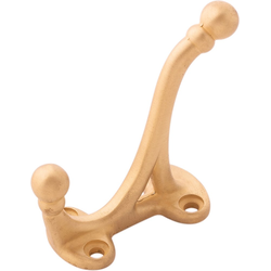 Hooks 5/8 Inch Center to Center Hook- Brushed Golden Brass