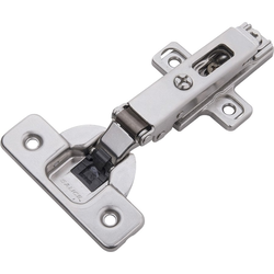 Full Overlay Soft Close Frameless Cabinet Hinge, Pair, Satin Nickel