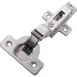 Soft Close Inset Frameless Cabinet Hinge, Pair, Satin Nickel
