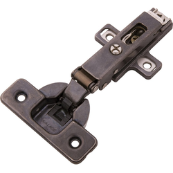 Soft Close Full Overlay Frameless Cabinet Hinge, Pair, Titanium