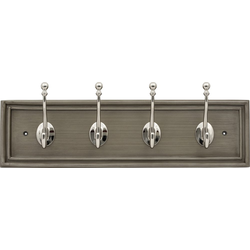 Cottage 20 Inch Long Coat Rack/Hook Rail, Grey