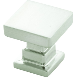 Brighton 1 Inch Square Cabinet Knob, Satin Nickel