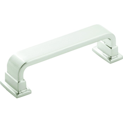 Brighton 3-3/4 Inch (96mm) Center to Center Cabinet Pull, Satin Nickel