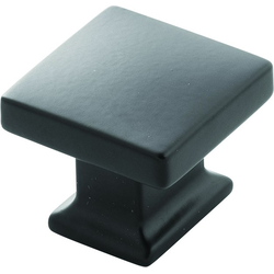 Cambridge 1-1/4 Inch Square Cabinet Knob, Black
