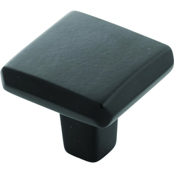 Seraphin 1-1/4 Inch Square Cabinet Knob, Black