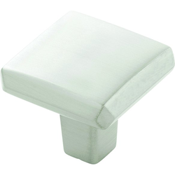 Seraphin 1-1/4 Inch Square Cabinet Knob, Satin Nickel