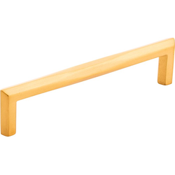 Seraphin 5-1/16 Inch (128mm) Center to Center Cabinet Pull, Brushed Golden Brass