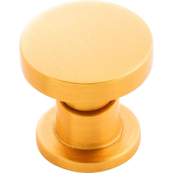 Urbane 1-1/4 Inch Diameter Cabinet Knob, Brushed Golden Brass