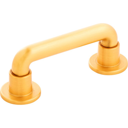Urbane 3 Inch Center to Center Cabinet Pull, Brushed Golden Brass