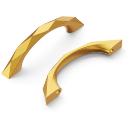 Karat 3 Inch Center to Center Cabinet Pull, Brushed Golden Brass